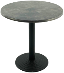 Masa rotunda pentru cafenea D70xh74cm Raki Metalic Oxid blat werzalit si picior metalic negru 