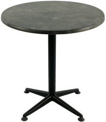Masa rotunda pentru cafenea D70xh74cm Raki Metalic Oxid blat werzalit si picior negru metalic 