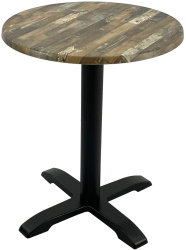 Masa rotunda pentru restaurant D60xh74cm Raki Maracaibo blat werzalit si baza metalica 