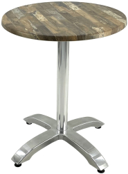 Masa rotunda pentru restaurant D60xh74cm Raki Maracaibo blat werzalit si picior din aluminiu 