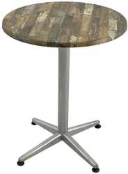 Masa rotunda pentru restaurant D60xh74cm Raki Maracaibo blat werzalit si picior metalic gri 
