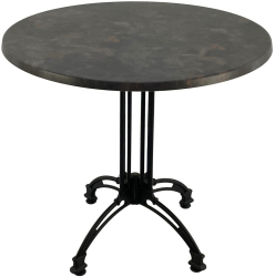 Masa rotunda pentru restaurant D80xh71cm Raki Metalic Oxid blat werzalit si baza retro din aluminiu 