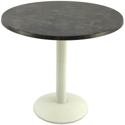 Masa rotunda pentru restaurant D80xh74cm Raki Metalic Oxid blat werzalit si baza din metal alba 