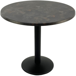 Masa rotunda pentru restaurant D80xh74cm Raki Metalic Oxid blat werzalit si baza din metal neagra 