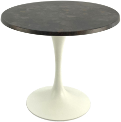 Masa rotunda pentru restaurant D80xh74cm Raki Metalic Oxid blat werzalit si baza metalica alba 