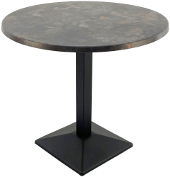 Masa rotunda pentru restaurant D80xh74cm Raki Metalic Oxid blat werzalit si baza metalica neagra 