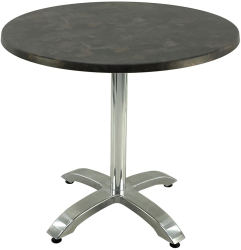 Masa rotunda pentru restaurant D80xh74cm Raki Metalic Oxid blat werzalit si picior din aluminiu 