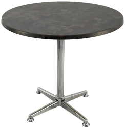 Masa rotunda pentru restaurant D80xh74cm Raki Metalic Oxid blat werzalit si picior metalic cromat 