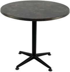 Masa rotunda pentru restaurant D80xh74cm Raki Metalic Oxid blat werzalit si picior negru metalic 