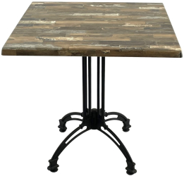 Masa terasa/restaurant patrata 70x70xh71cm Raki Maracaibo blat werzalit si baza retro din aluminiu 