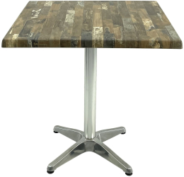 Masa terasa/restaurant patrata 70x70xh74cm Raki Maracaibo blat werzalit si baza din aluminiu 