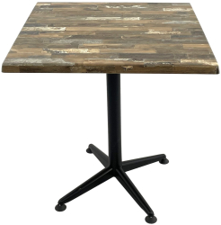 Masa terasa/restaurant patrata 70x70xh74cm Raki Maracaibo blat werzalit si picior negru metalic 