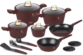 Set de 15 piese oale cratite si tigai accesorii BerlingerHaus Leonardo Collection BH/8051 