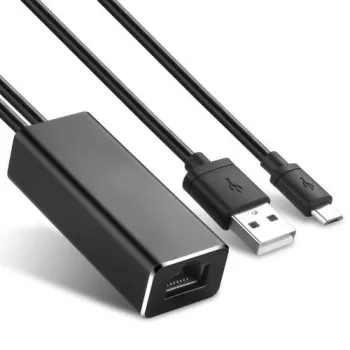 Adaptor Chromecast cu alimentare USB la Ethernet 100Mbps 