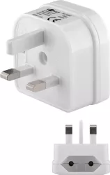 Adaptor UK ANGLIA - EURO 2 pini mama alb Goobay 