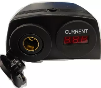 Ampermetru soclu bricheta auto x1 7-33VDC neagra SCI A13-144DA251BHD-BB3 