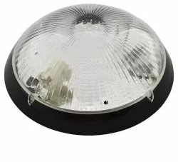 Aplica Mirsa Nemli oval negru transparent E27 IP65 D 30cm 