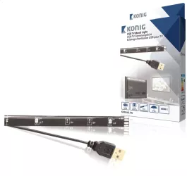 Banda LED USB pentru televizor 90cm 88lm 6500K lumina rece Konig 