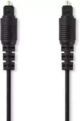 Cablu Audio Optic 1m Toslink tata - Toslink tata 1m negru Nedis 