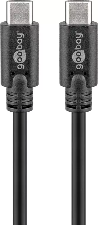 Cablu de incarcare si sincronizare USB type C 1m 3.2 Gen1 PD 60W tata-tata negru Goobay 