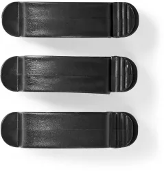 Cablu de management cu Clip Blocat 3buc 3 sloturi cablu max 7.5 mm negru Nedis 
