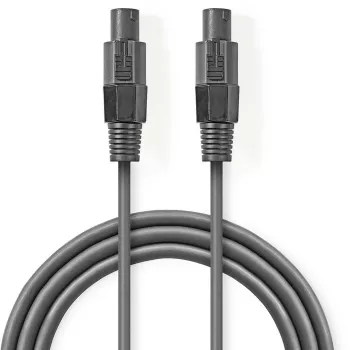 Cablu difuzor 1.5mm SPEAKON 2-pini mama 5m cupru gri Nedis 