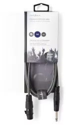 Cablu stereo XLR 3 pini mama - JACK 6.5 mm tata 1.5m gri NEDIS