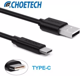 Cablu USB-A - USB TYPE C 3m 2.4A negru Choetech AC0004 