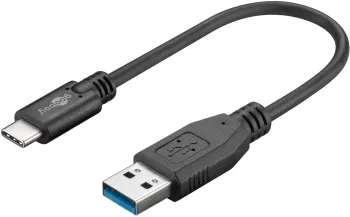Cablu USB TYPE C - USB A 3.0 15cm sincronizare incarcare Super Speed 5Gbit/s cupru Goobay 