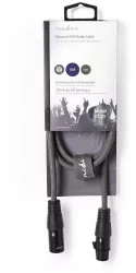 Cablu XLR Stereo XLR 3 pini tata - XLR 3 pini mama 1m gri Nedis 
