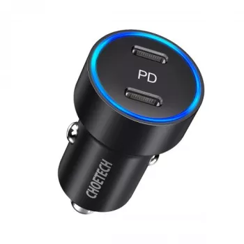 Incarcator auto 2x USB Type C PD 3.0 36W Choetech C0054 
