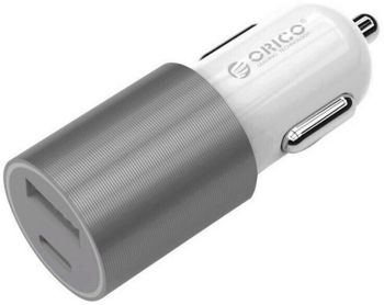 Incarcator auto USB Type C 12V-5V 3.1A 15.5W argintiu Orico UCF-2U 