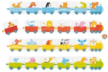 Joc de potrivire trenuletul animalelor 