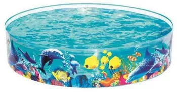 Piscina PVC pentru copii rotunda transparenta 183x38 cm Bestway Odyssey