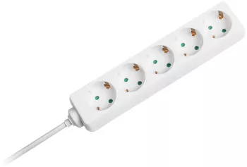 Prelungitor 5 prize 1.5m 3G1.5mm2 alb V-TAC SKU-8758 