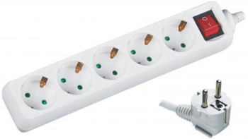 Prelungitor 5 prize 3m cu intrerupator cablu 3xG1.5mmp Well 