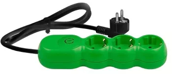 Prelungitor electric 3G1.5 verde 3 prize 5m cu intrerupator VD3115N05 Wconn 