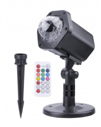 Proiector exterior XL800 10 jocuri de lumini 6W telecomanda 