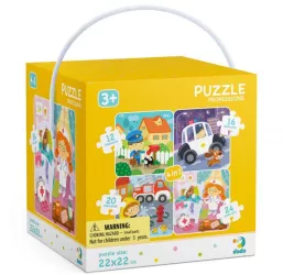 Puzzle 4 in 1 - Meserii 12 16 20 24 piese 