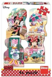 Puzzle 4 in 1 - Minnie si Daisy in vacanta 4 x 54 piese 