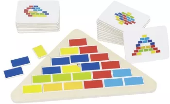 Puzzle triunghi cu segmente si 20 de modele 