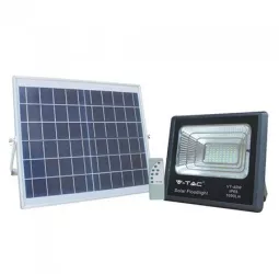 Reflector LED 16W 6000K 1050lm cu incarcare solara V-TAC 