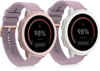 Set 2 Huse pentru Fossil Gen 6 Womens Smartwatch Kwmobile Alb/Roz Silicon 59439.01 