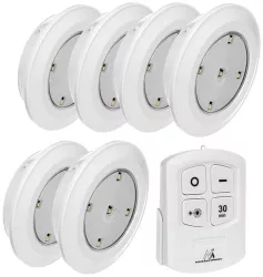 Set 6 lampi LED cu telecomanda MCE0165 