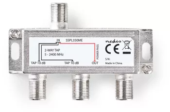 Spliter F Max. 10 dB Frecventa 5-2400MHz 2 Iesiri TAP Nedis 