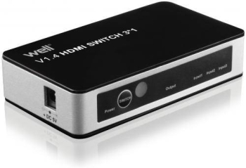 Switch HDMI 3 intrari 4K V1.4 cu telecomanda Well 