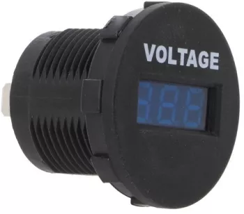 Voltmetru 6-33VDC negru-albastru SCI A25-1-BB3-U