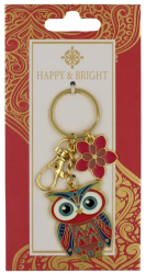 Breloc Happy and Bright bufnita roz 