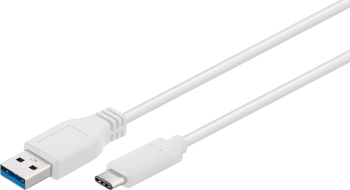 Cablu USB 3.0 tata la USB Type C 3.0 A tata alb 5Gbp/s 1m Goobay 
