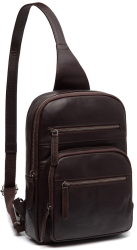 Geanta crossbody din piele naturala The Chesterfield Brand Peru Maro inchis 
